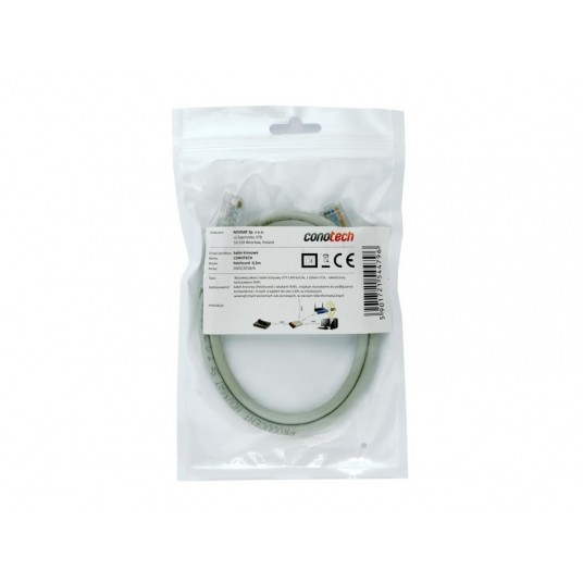 PATCH CORD U/UTP kat.5e 0,25m - SZARY -zdjęcie numer 3