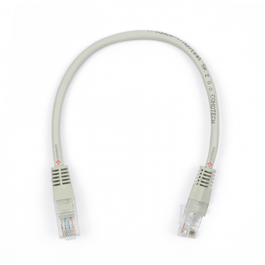 PATCH CORD U/UTP kat.5e 0,25m - SZARY -zdjęcie numer 2