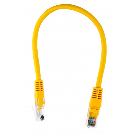 PATCH CORD U/UTP kat.5e 0,25m - ŻÓŁTY -zdjęcie numer 2