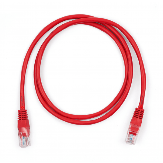 PATCH CORD U/UTP kat.5e 1m - CZERWONY -zdjęcie numer 2