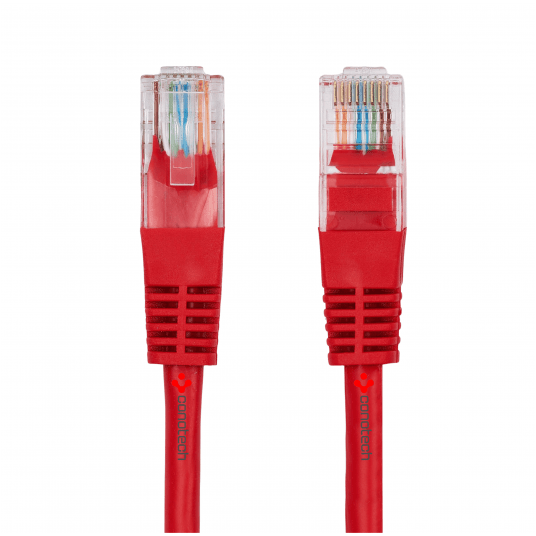 PATCH CORD U/UTP kat.5e 1m - CZERWONY -zdjęcie numer 1