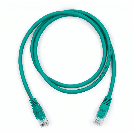 PATCH CORD U/UTP kat.5e 1m - ZIELONY -zdjęcie numer 2