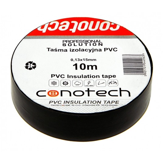 TAŚMA PVC CZARNA 10m -zdjęcie numer 1