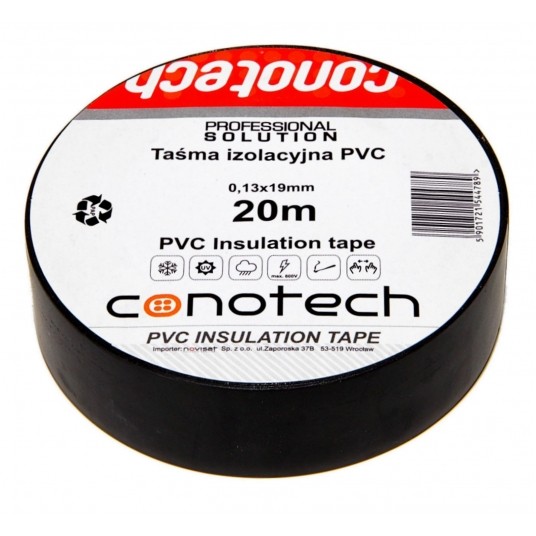 TAŚMA PVC CZARNA 20m -zdjęcie numer 1