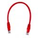 PATCH CORD U/UTP kat.5e 0,25m CZERWONY -zdjęcie numer 2
